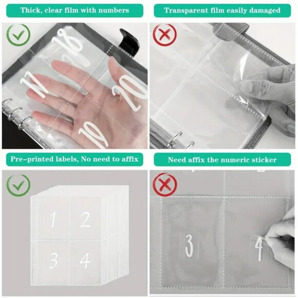 Black 30 Envelope Savings Challenge Binder NEW - Picture 4 of 4